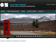 Tablet Screenshot of creativescotlandlocations.com